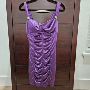 POMPOUS GIRLY purple mini dress with diamond accents Size M